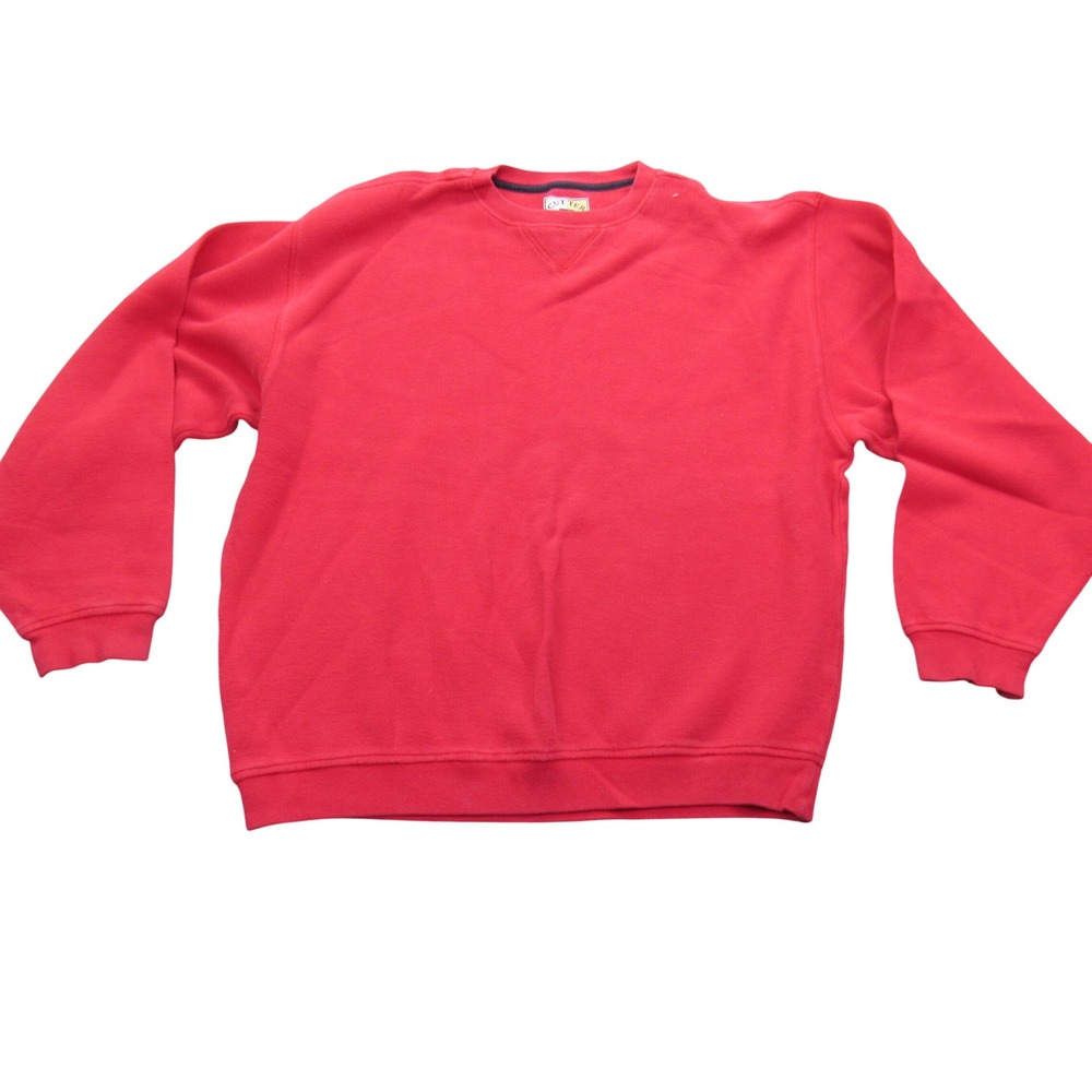 Cutter & Buck Mens Red‎ Crewneck Sweatshirt Large V-Stitch Pullover